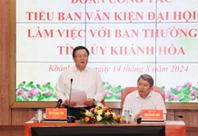 Đoàn Tiểu ban Văn kiện Đại hội XIV của Đảng làm việc với Tỉnh uỷ Khánh Hoà